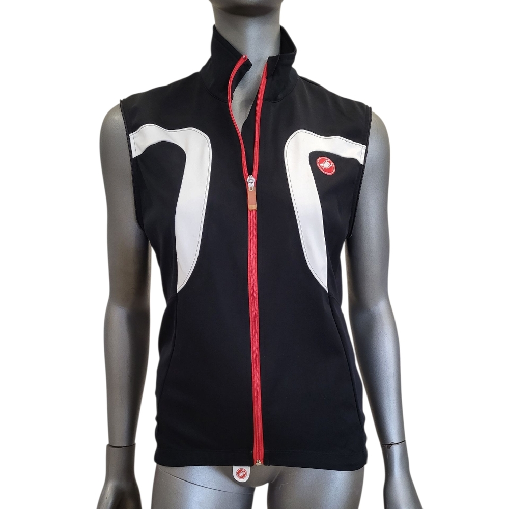 B14. Castelli Women's Black, White & Red Cycling Vest - Size 10